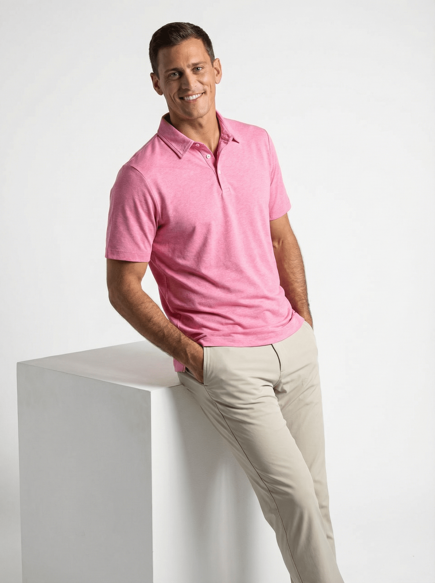 Men's 3 Button Pique Polo - Image 19