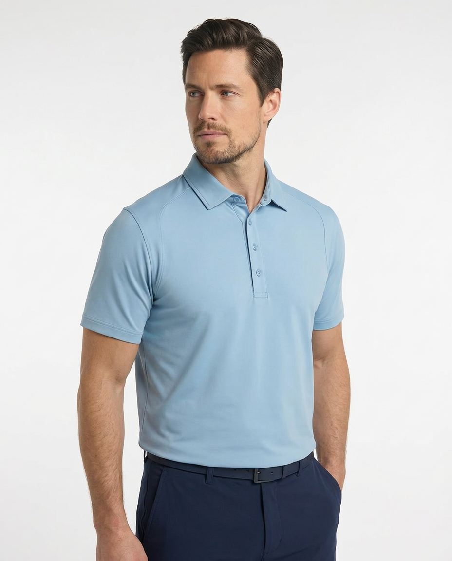 Men's SwingFree? Performance Polo - Sky Blue - Image 5