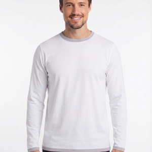 Men's Peruvian Cotton Reversible Sweatshirt - White / Grey