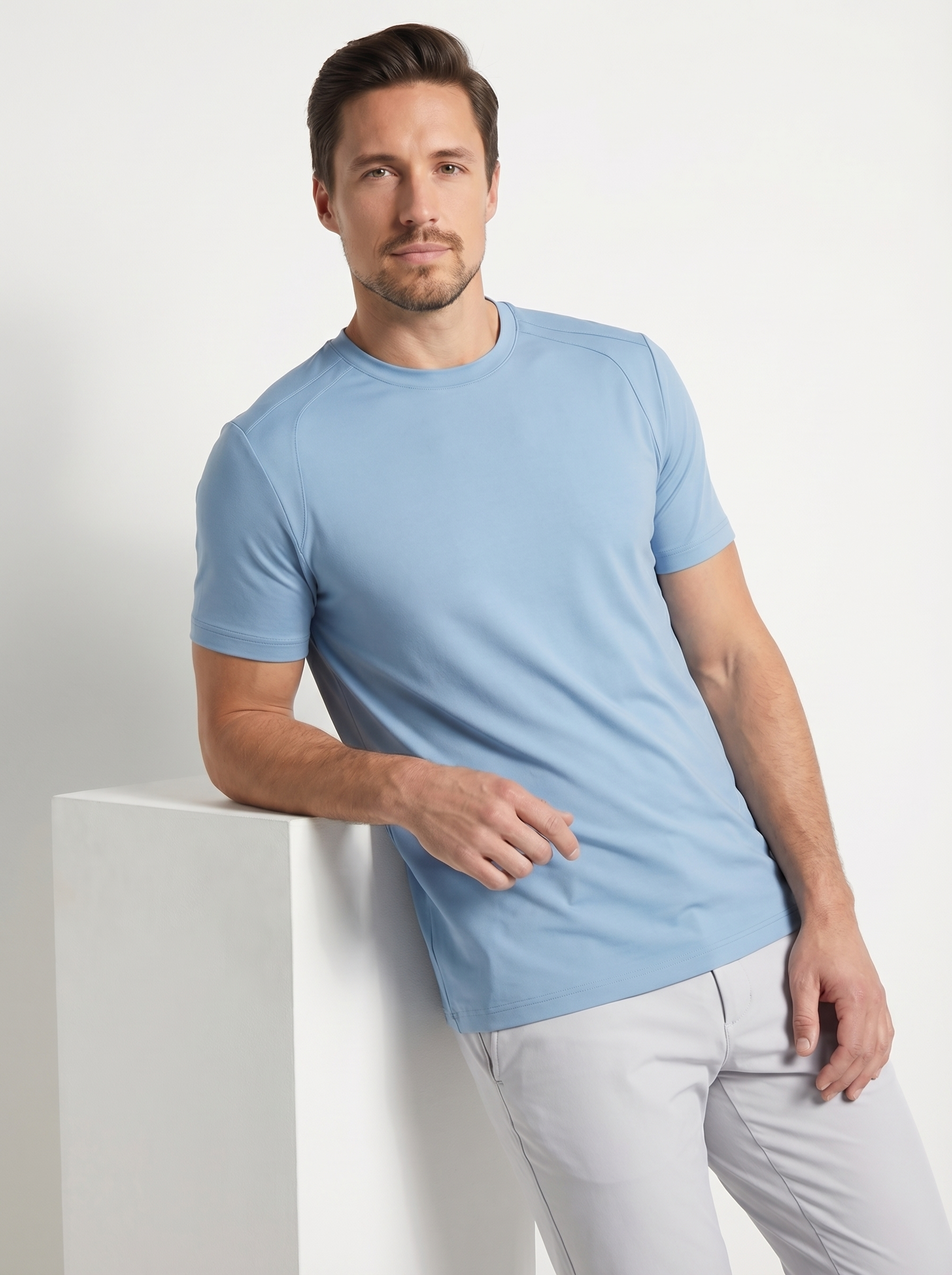 Men's SwingFree? Performance Crew Tee - Sky Blue - Image 2