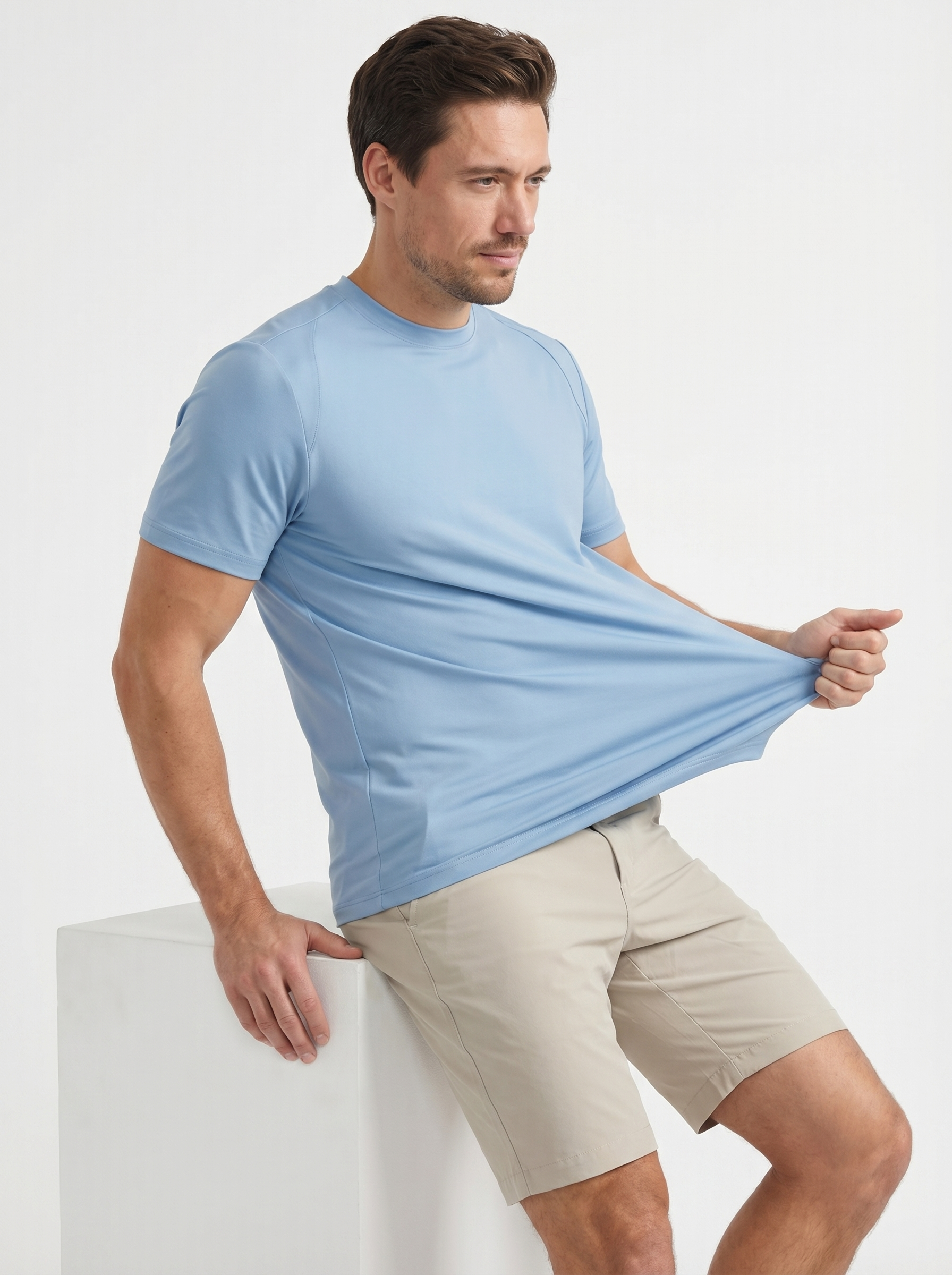 Men's SwingFree? Performance Crew Tee - Sky Blue - Image 3