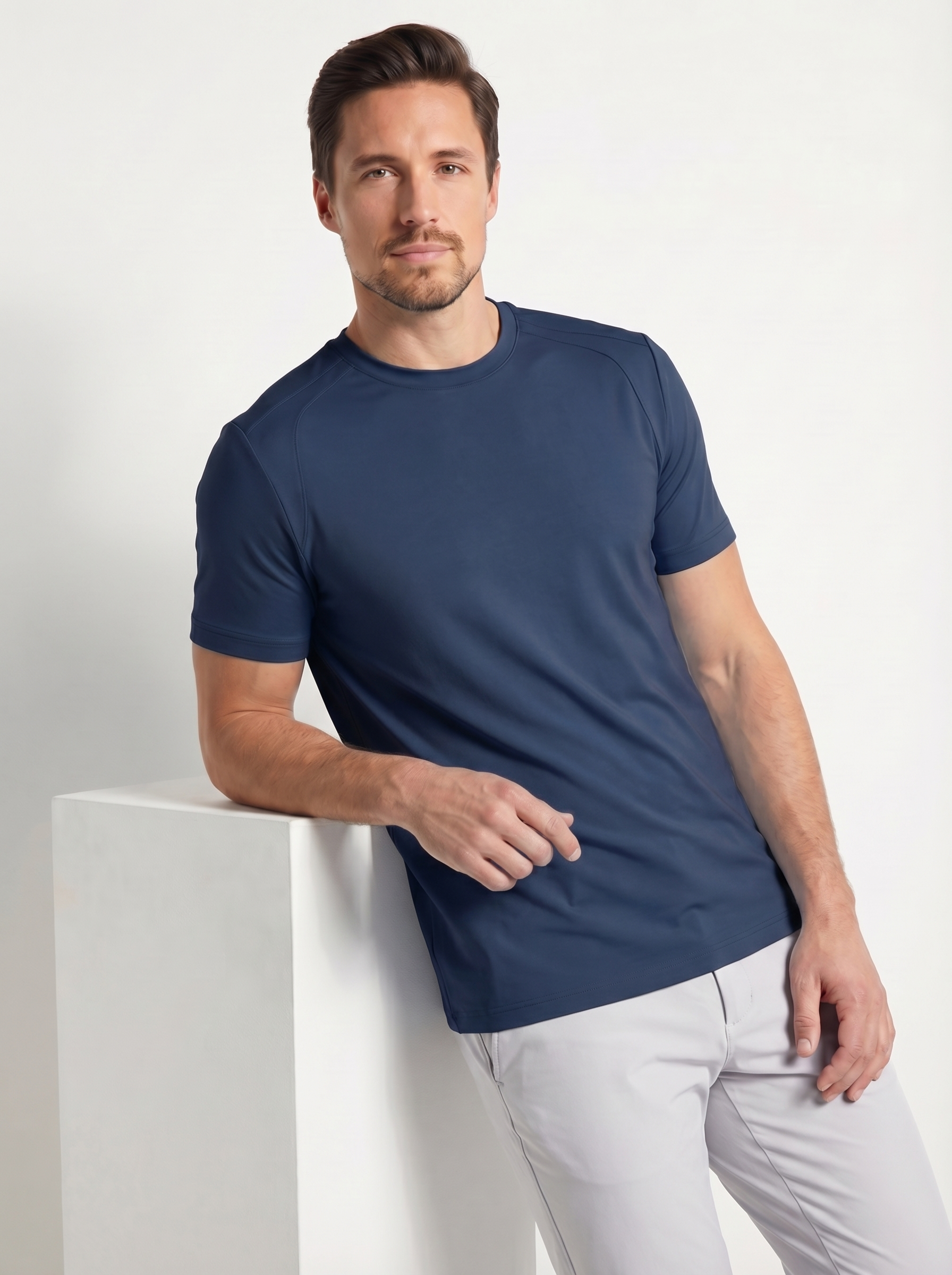 Men's SwingFree? Performance Crew Tee - Navy - Image 3